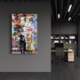 Wallity Pintura Decorativa de Vidrio Templado Multicolor 46 x 72 cm